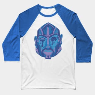 Mountain Blue African Mask No 9 Baseball T-Shirt